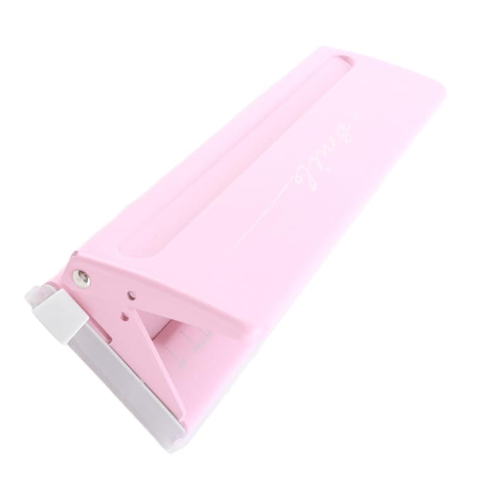 6 Gats Pons Roze Antislip Metalen Structuur Verstelbare 6 Gats Afstand Papier Inbinden Planner Inzetstukken white