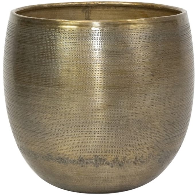 Ter Steege Bloempot Aluminium Goud D 24 cm H 22 cm