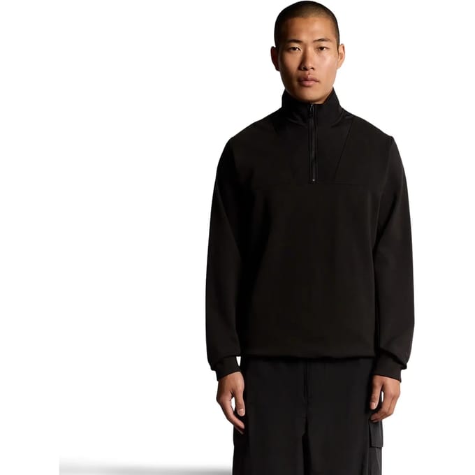 Hybride 1/4 rits fleece Lyle & Scott
