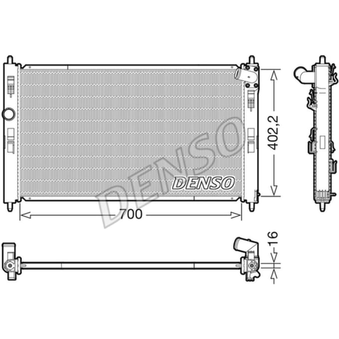 Radiator, motorkoeling DENSO DRM45050