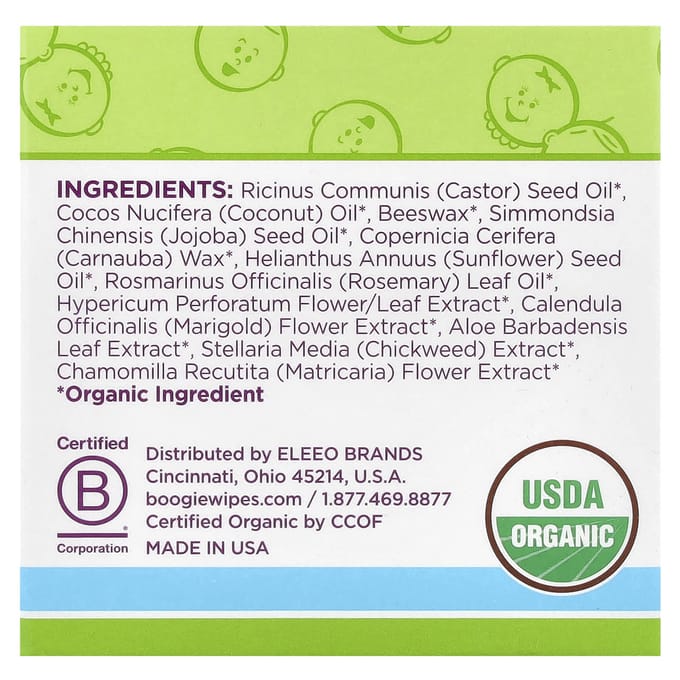 Boogie Wipes, Organic Diaper Balm, 1.5 oz (42.5 g) beige