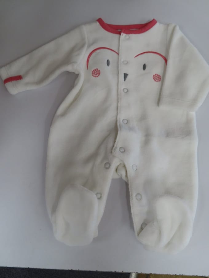Noukie's - Pyjama - Velour - Meisje - ecru - 1 maand 56
