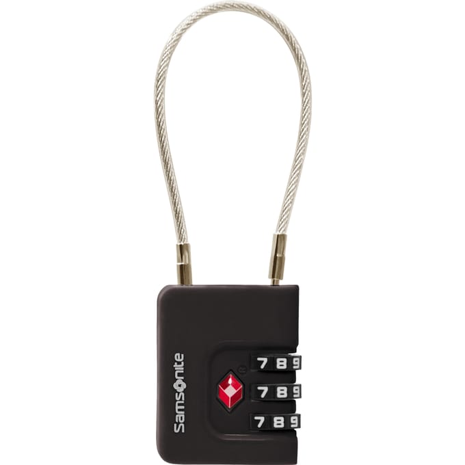 Samsonite Reisaccessoire - 3 digit TSA-slot met kabel - black