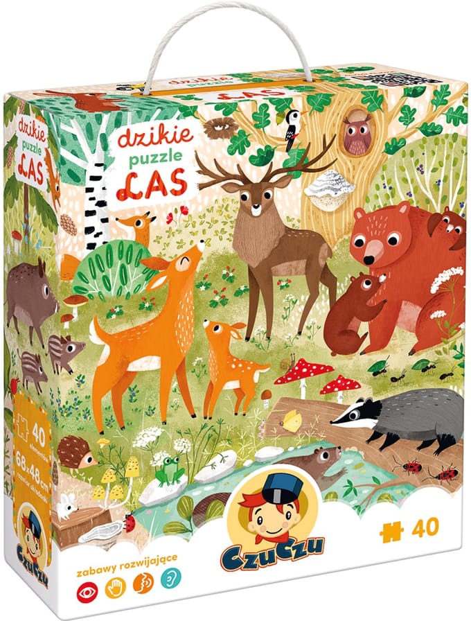 CzuCzu Dzikie puzzle Las 3+