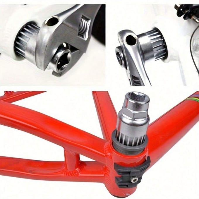 9-delige Fietsreparatieset, Mountainbikereparatie, Zilver, Roestvrij staal gray