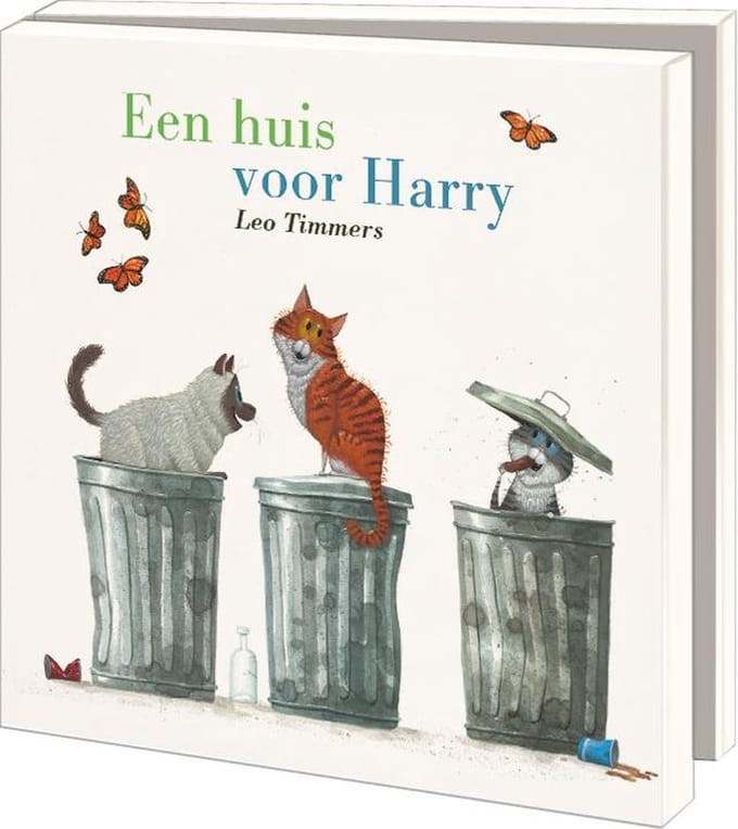 Kaartenmapje met env, vierkant: Een huis voor Harry, Leo Timmers