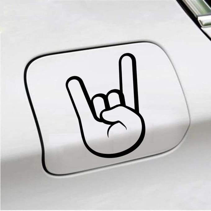 Bumpersticker - Rock N Roll - 12 X 9 - Zwart
