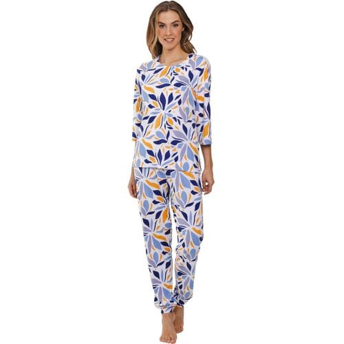 Pastunette Pyjama Yellow Breeze - Katoen/Modal - Wit - Maat 40