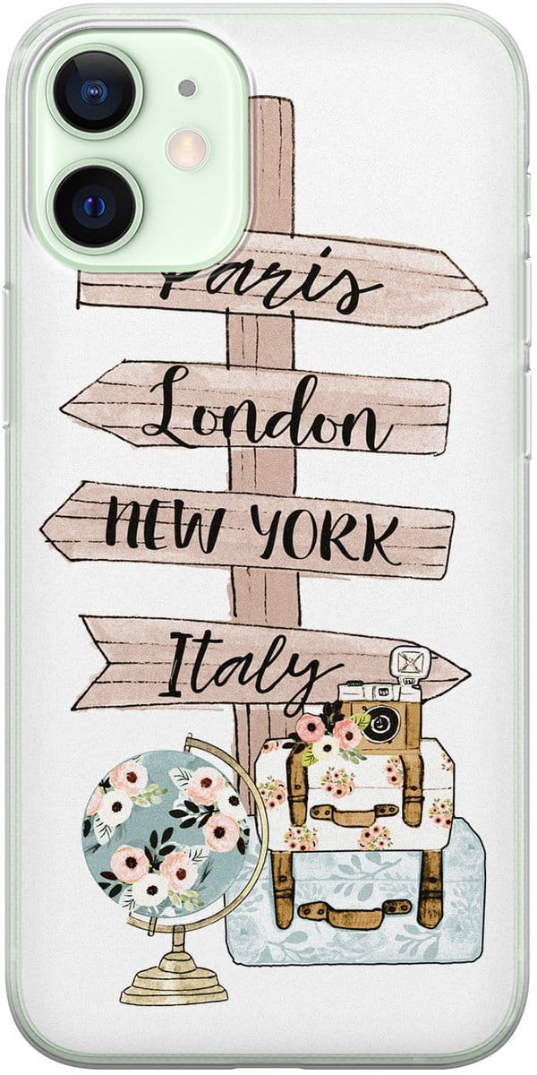 Leuke Telefoonhoesjes - Geschikt voor iPhone 12 Mini - Where to go next - Soft case - TPU - Multi