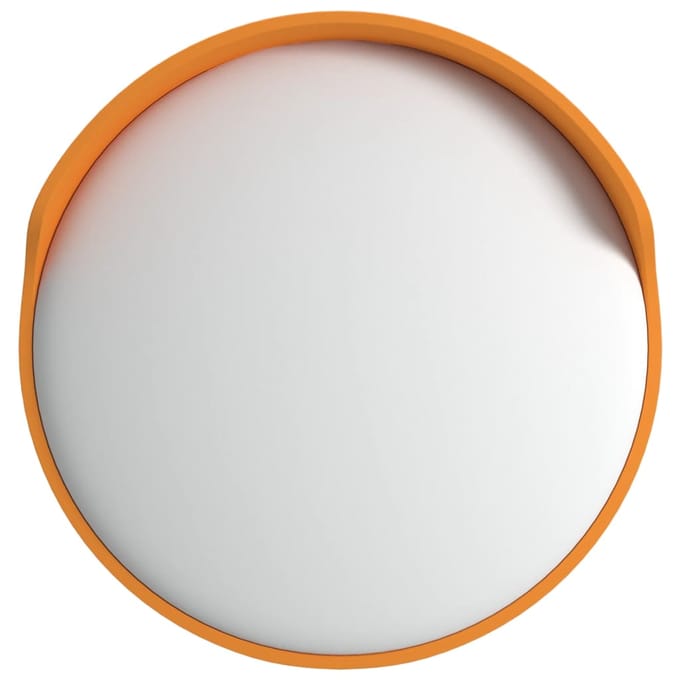 vidaXL - Buiten - Convex - Verkeersspiegel - Oranje - Ø30 - cm - Polycarbonaat