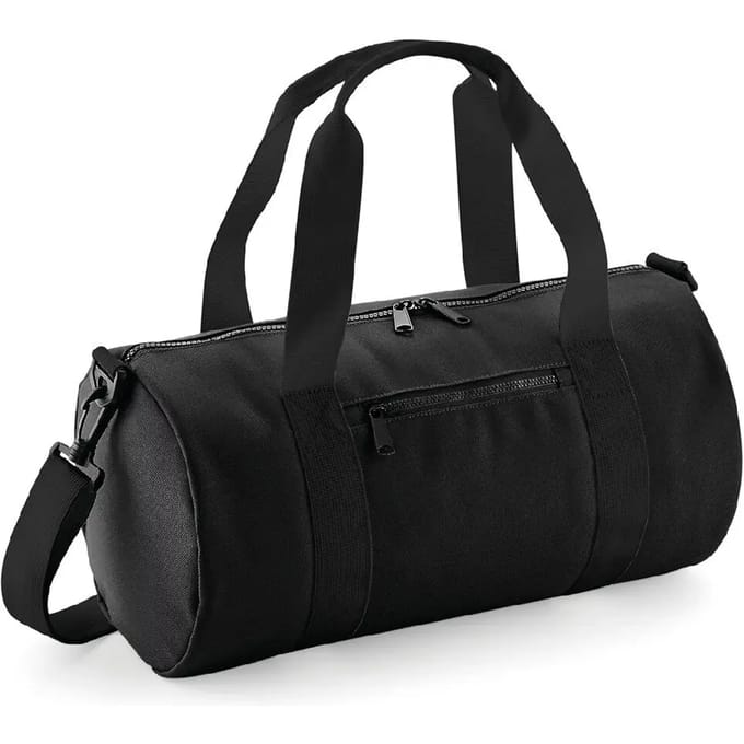 BagBase Mini Barrel Bag BG140S - Black/Black - 40 x 20 x 20 cm