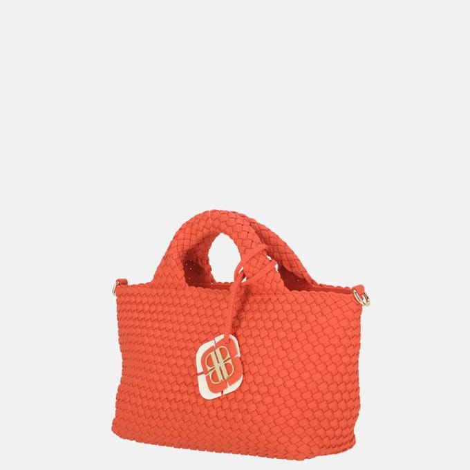 Laurent David Liz handtas neopreen gevlochten S red