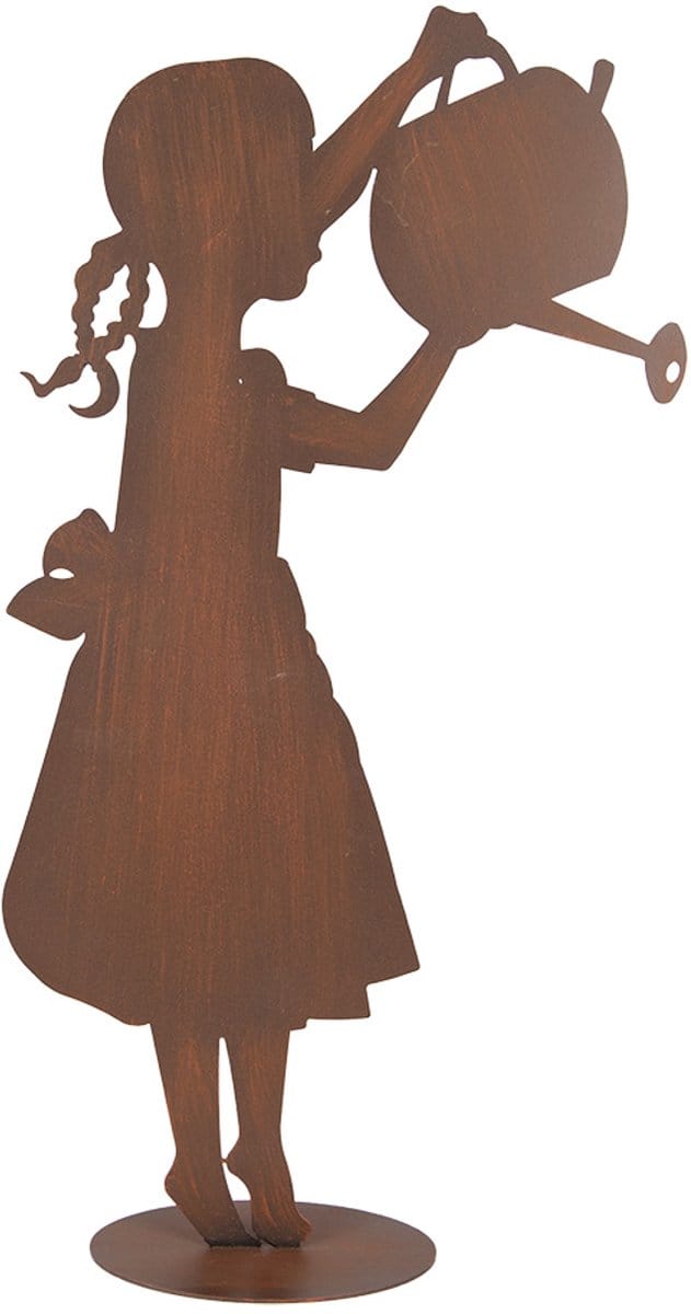 Clayre & Eef Decoratie Beeld Kind 36x12x62 cm Bruin Metaal