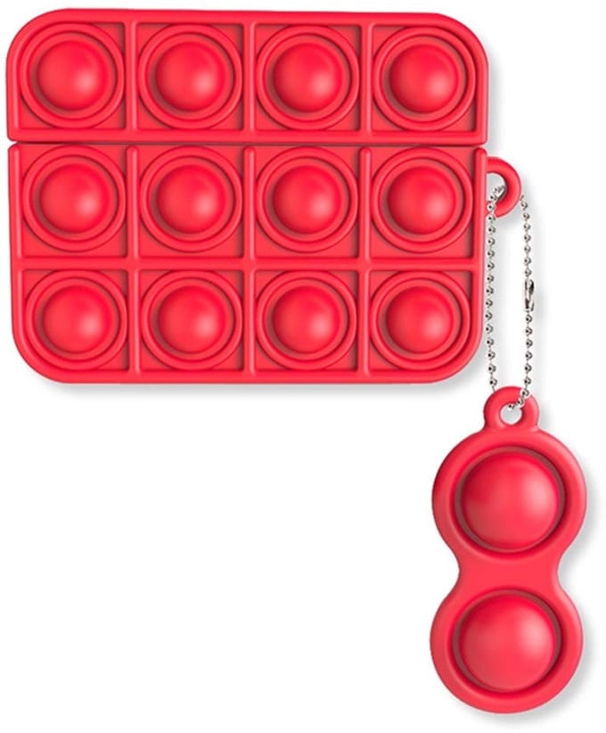 Airpods case - Apple Airpods Pro - rood siliconen - met musketon