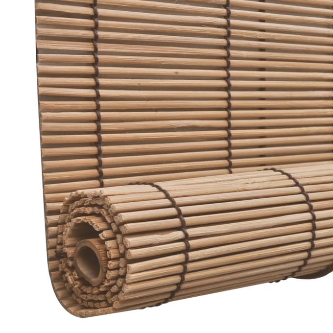 vidaXL - Rolgordijn - 100x220 - cm - bamboe - bruin