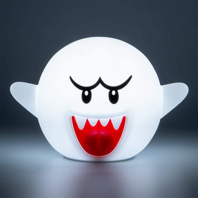 Super Mario, Boo SquishyGlo nachtlamp – siliconen licht, oplaadbaar, Officieel gelicentieerd - Paladone