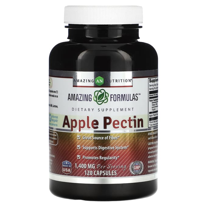 Pectine de Pomme, 120 Gélules (700 mg par capsule)