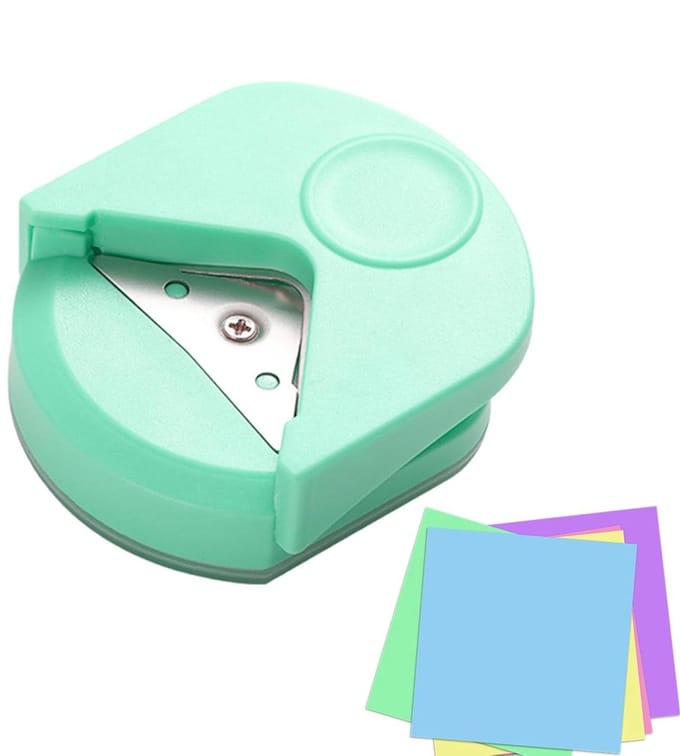 Hoekpons - Papier afronden - Knutselprojecten - Ingebouwde afvalbak - R4mm - Groen