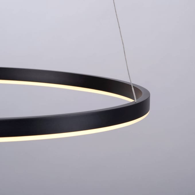 JUST LIGHT. GmbH Ritus LED hanglamp, Ø 58,5cm, antraciet