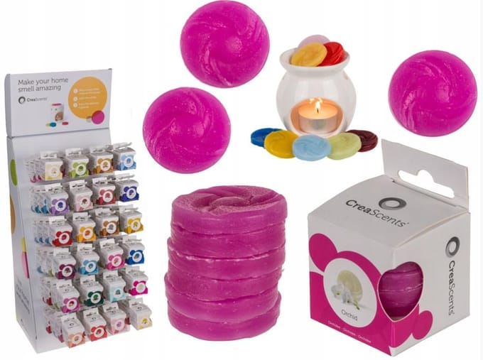 Cubes de cire parfumée pour brûleurs, 6 disques: Orchidée
