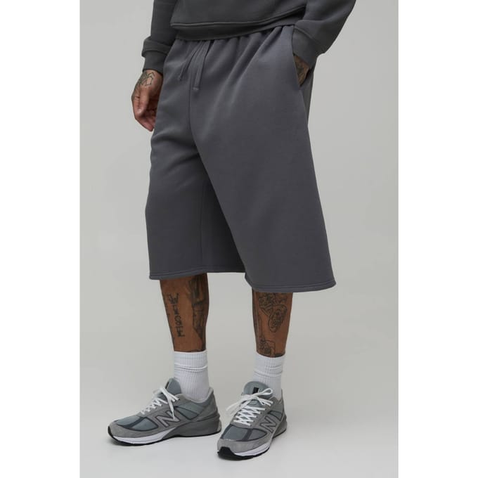 Tall Essential Jersey Jort | Charcoal | Size Small