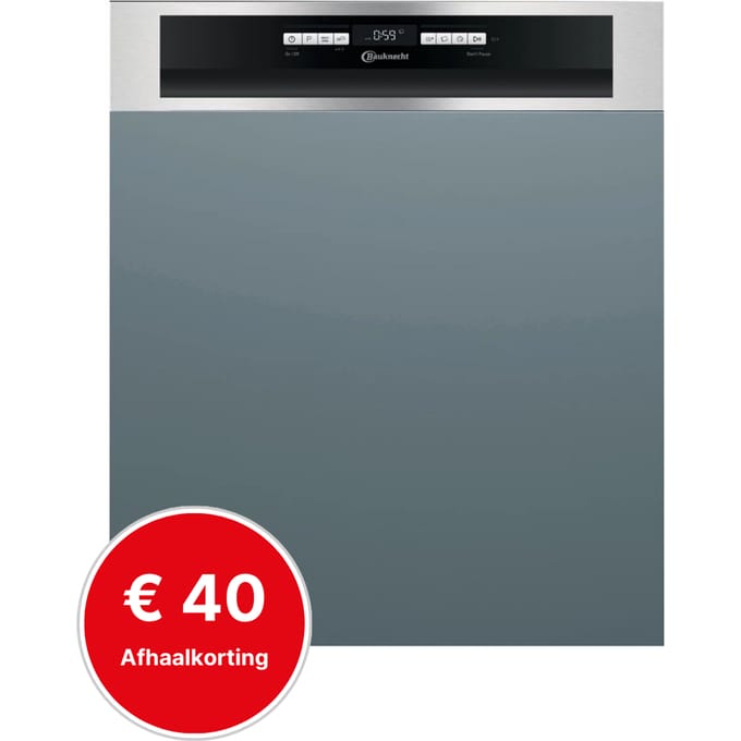 Bauknecht | IBBO 3C26 X | half geïntegreerde vaatwasser | Auto deur opening