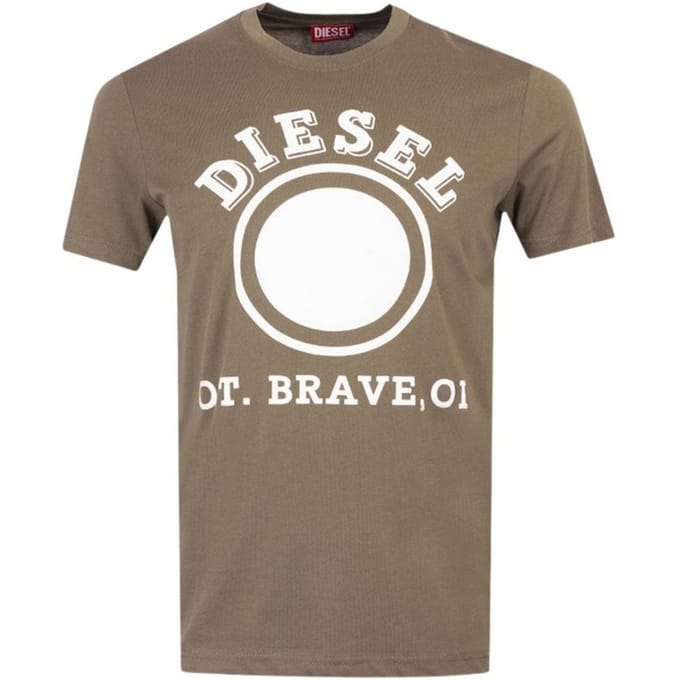 Diesel Heren 1976 Varsity Logo T-shirt (Groen)