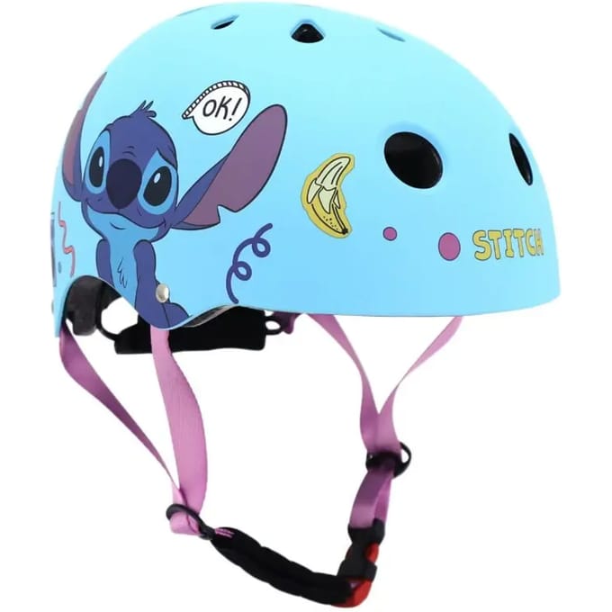 Fietshelm Kinderen Jongens en Meisjes Stitch Kinderhelm 52-56 cm Blauw