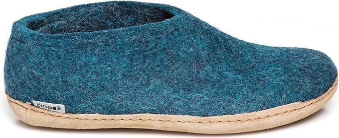 Glerups Schoen met leren zool-Petrol-37