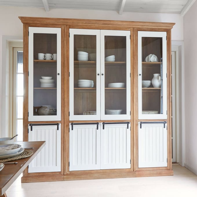 LOBERON Kast Isaverny bruin/wit