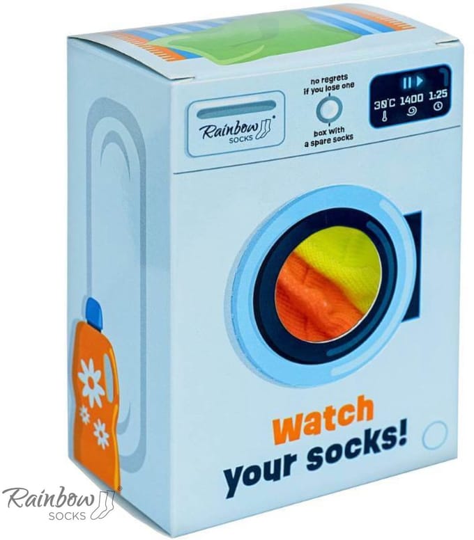 Rainbow Socks - Skarpetkowa Serie - 1&1/2 Paar Sokken - EU 41-46 - Gekleurde Sokken