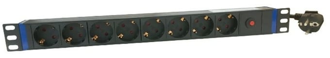 DSIT 19 inch 8 voudige stekkerdoos - Master Overload - geschikt voor serverkast - patchkast en flightcase
