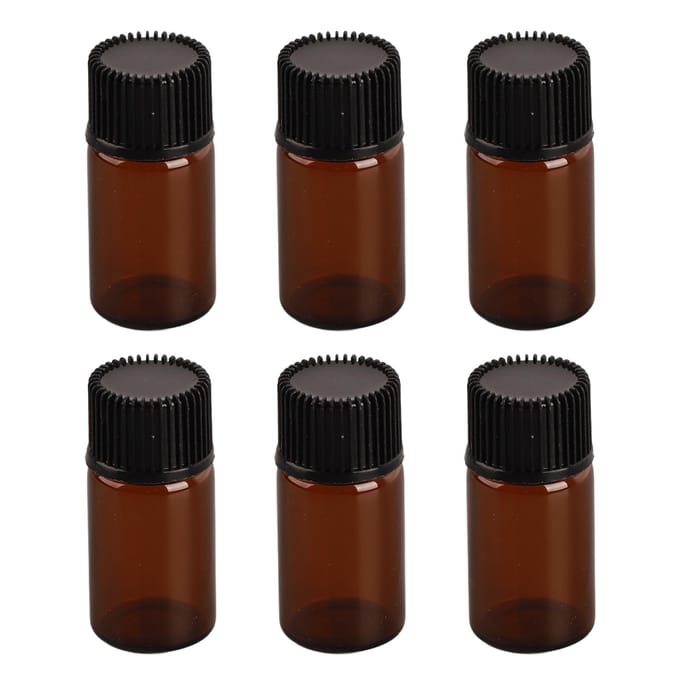 100 Stuks Essentiële Olie Flesjes 3ml Mini Formaat Waterdicht Duurzaam Geurloos Lekpreventie Transparant black