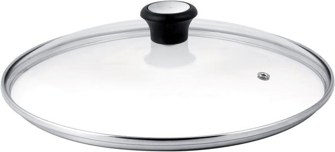 Tefal 28097912 deksel Rond Zwart, Staal, Transparant
