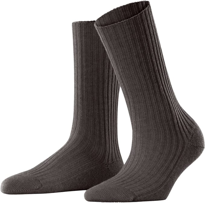 FALKE Cosy Wool Boot eenkleurig wol sokken dames bruin - maat 35-38