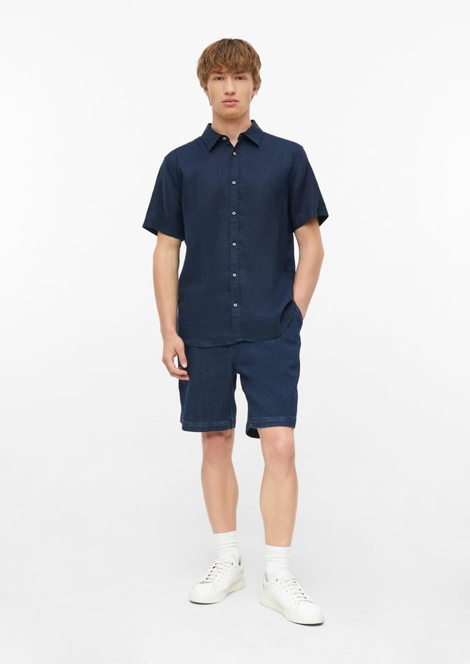 Jeans Bermuda Met Middenhoogte Taille Rechte Pijpen Elastische Taille s.Oliver Detroit