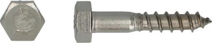 Houtdraadbout DIN 571 Ø6,0x100 A2