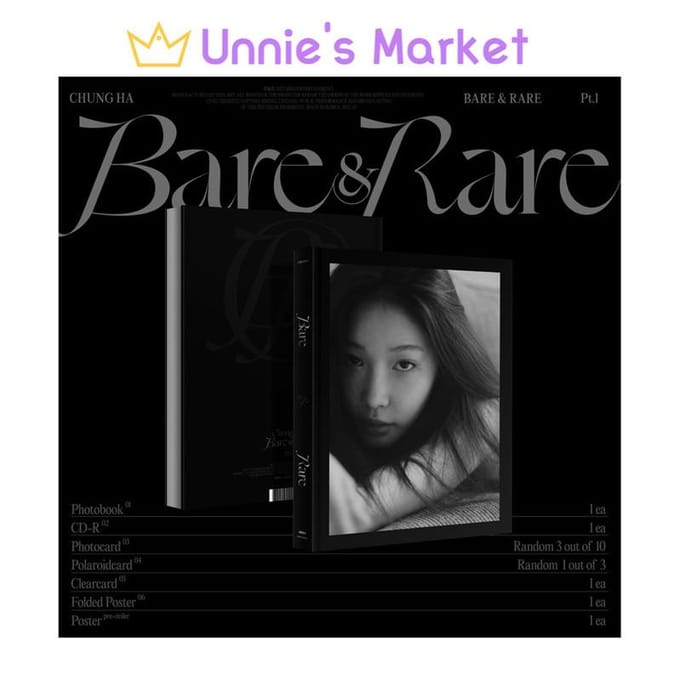 CHUNG HA [Bare&Rare] Pt.1 / CHUNGHA Het tweede studioalbum No poster gray