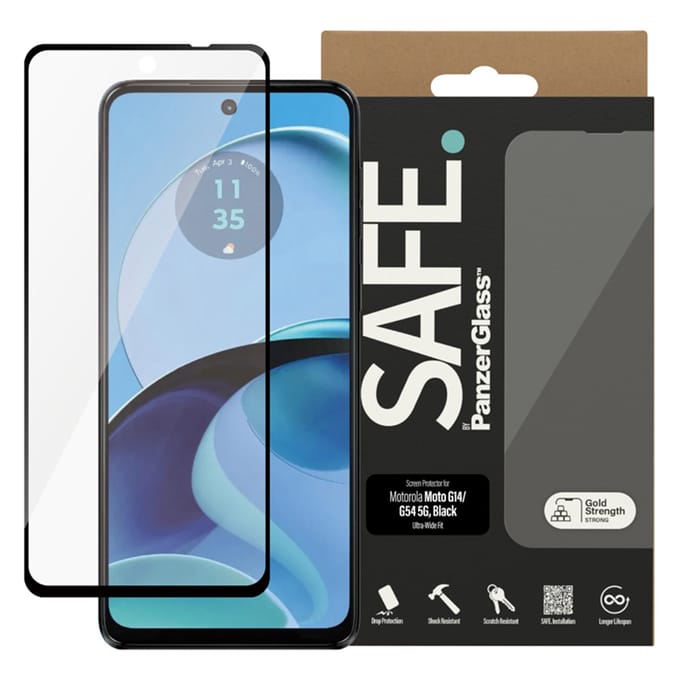 SAFE by PanzerGlass Screen Protector Motorola G14 4G | G54 5G | Ultra-Wide Fit
