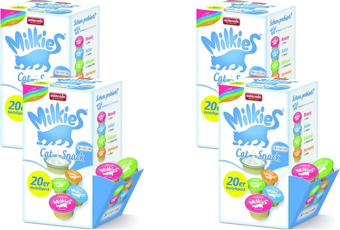 Animonda Milkies Selection Value Pack - Kattensnack - 4 x Assorti 20 stuks
