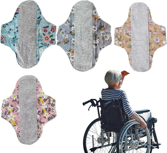 Herbruikbare verbanden - Wasbare pads - Intieme hygiëne - Waterdichte voering - 4 stuks - Multicolor