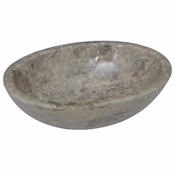 vidaXL - Gootsteen - 53x40x15 - cm - marmer - grijs