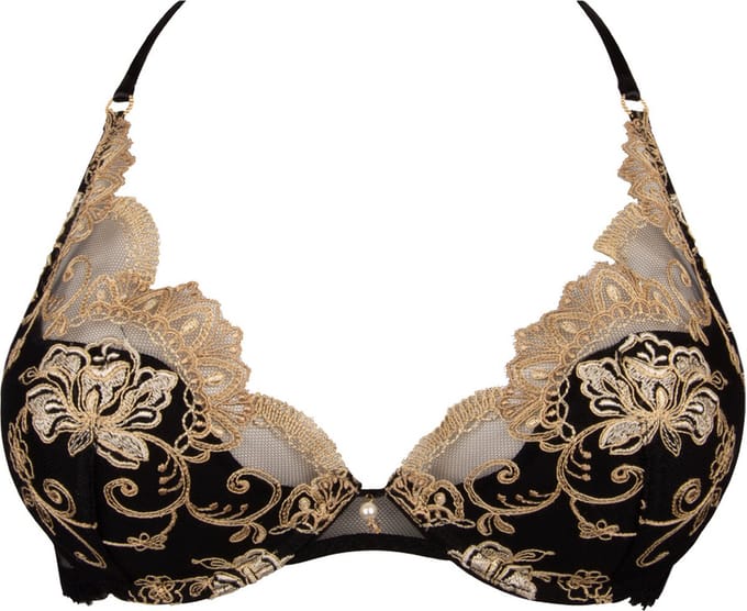Lise Charmel - Triangel Beugel BH - Deesse en Glam - Zwart Goud - EU 70C / FR 85C