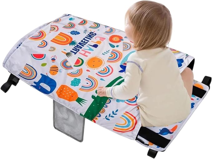 Vliegtuig Bed - Kinder Hangmat - Comfortabel Reizen - Compact Opvouwbaar - 44x79 cm - Wit