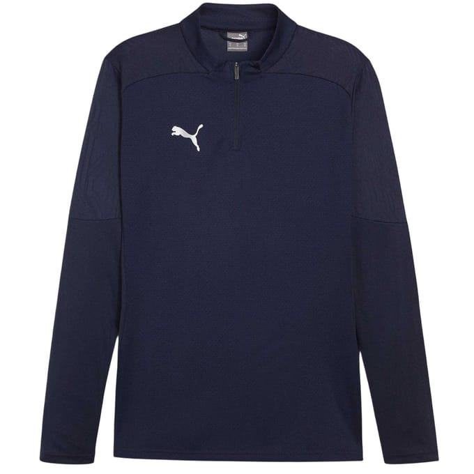 Puma Heren Team Final trainingsfleece met kwartritssluiting (Marine)
