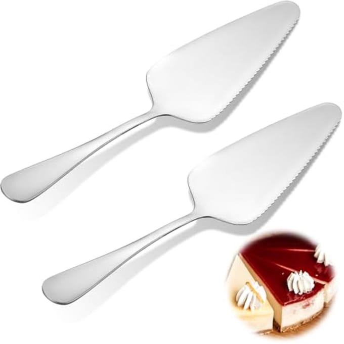 Dailygoods - Set van 2 RVS Taartscheppen met Gekartelde Randen