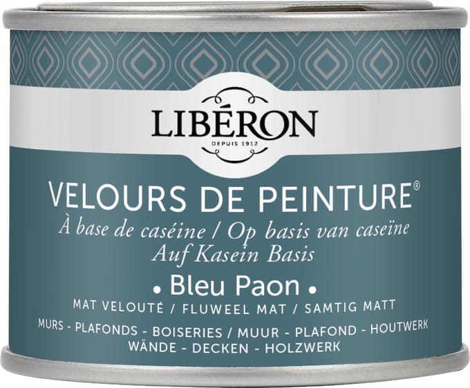 Liberon Velours De Peinture Muurverf - Mat - Bleu Paon - 0,125l
