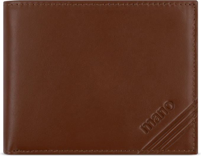 mano Don Antonio Portemonnee RFID-bescherming Leer 12 cm - Jongens - Horizontaal - cognac