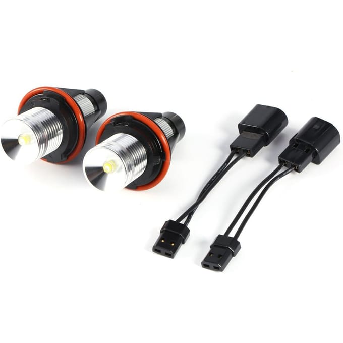 2 stuks 5W Witte LED Angel Eyes Halo Ring Lampen voor BMW E39 E60 E53 E63 E66 Koplamp black