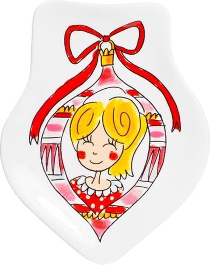 Blond Amsterdam Christmas 3D bord Girl - 12 cm